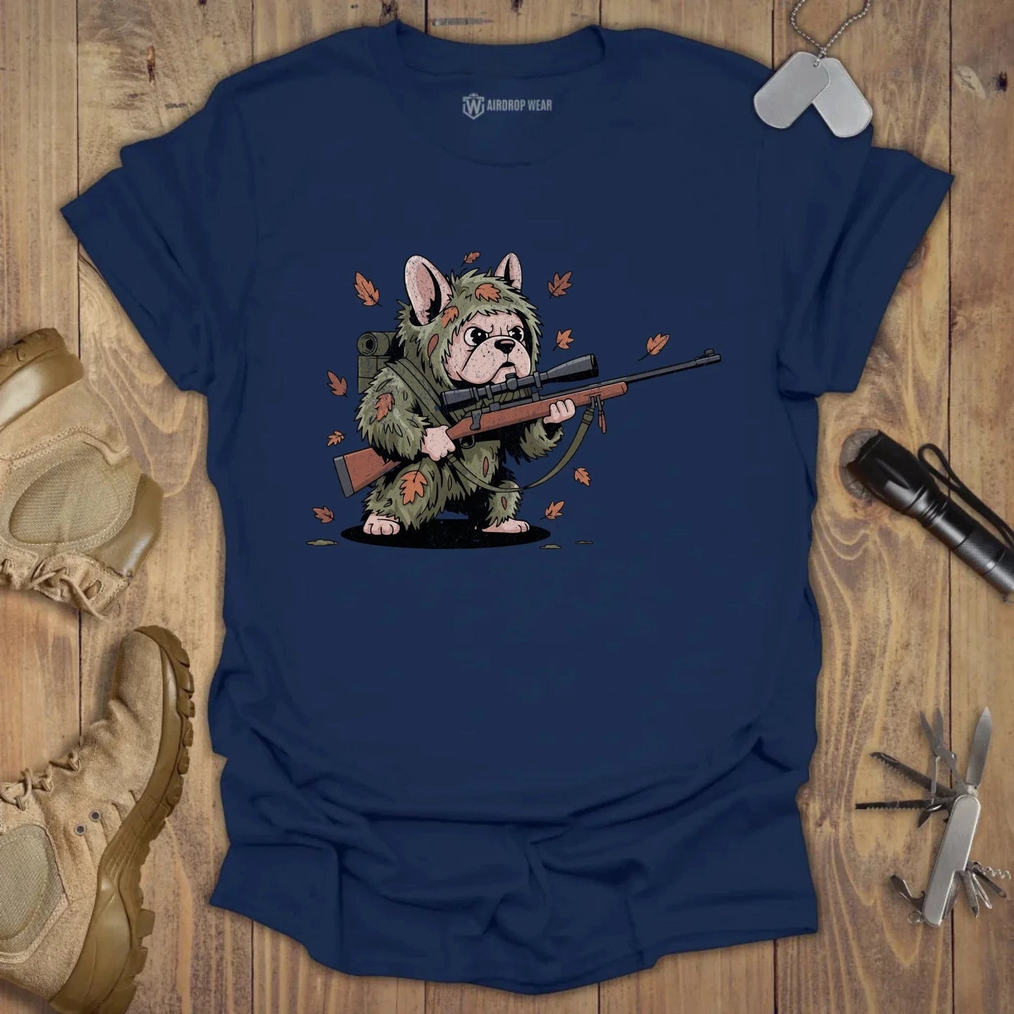 Sniper Frenchie T-shirt Navy