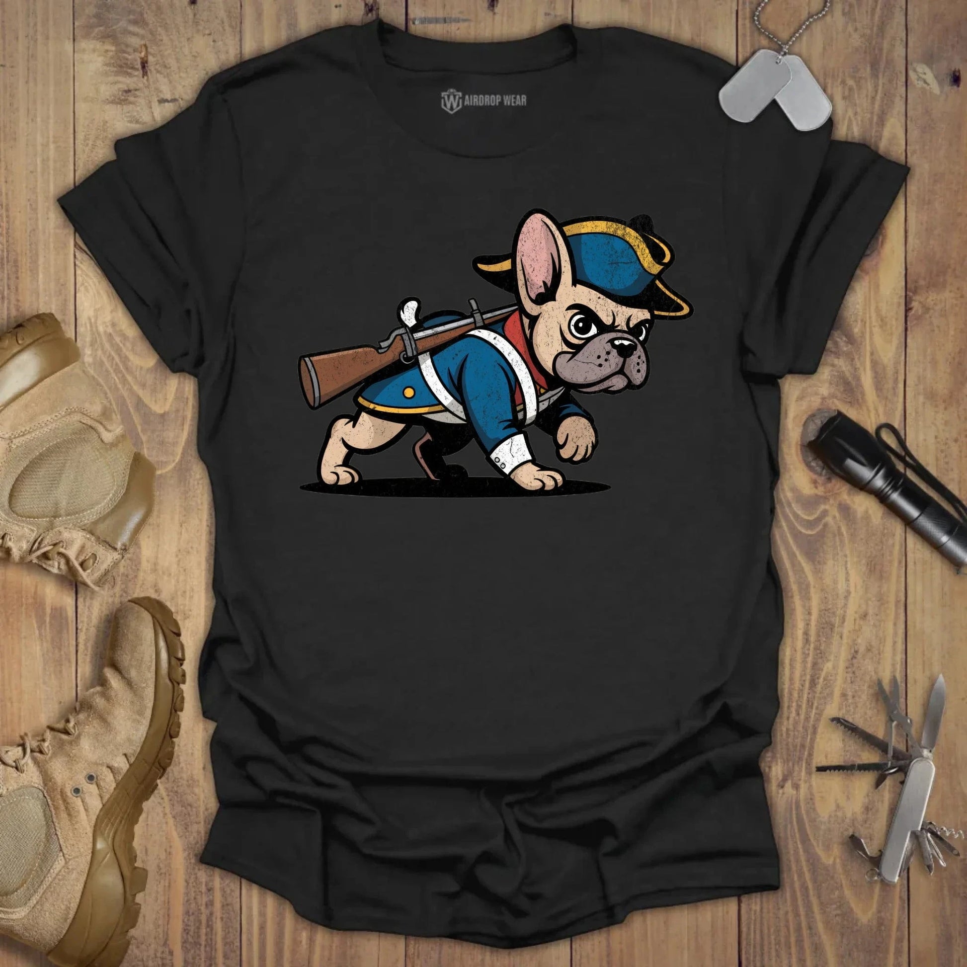 1776 Frenchie T-shirt Black