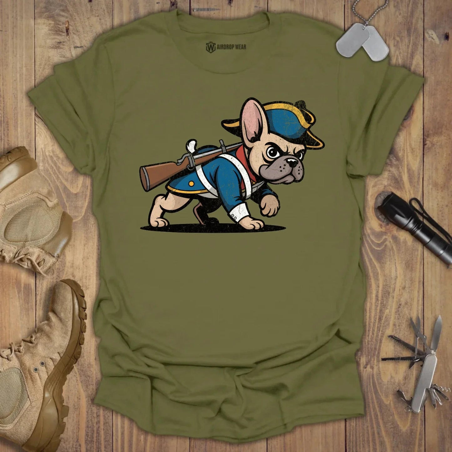 1776 Frenchie T-shirt Military Green