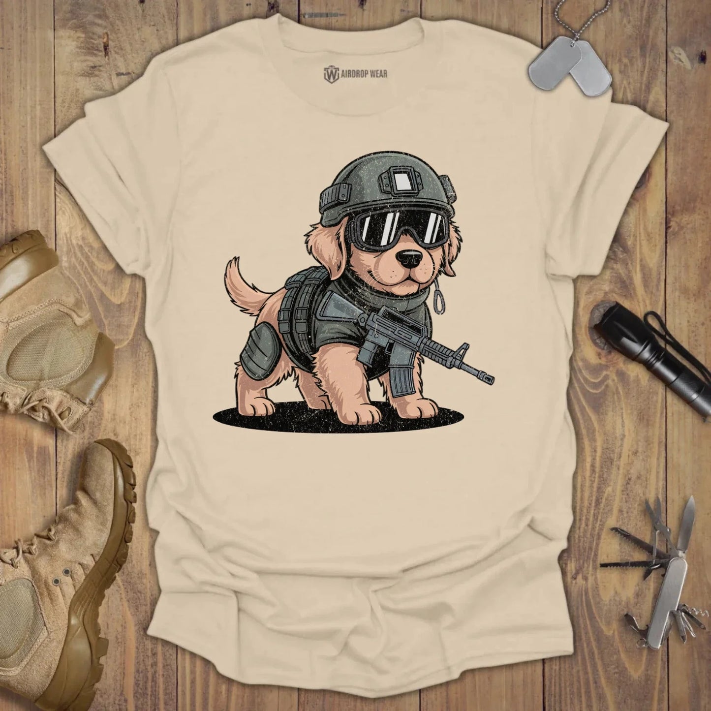 Special Ops Golden Pup T-shirt Sand