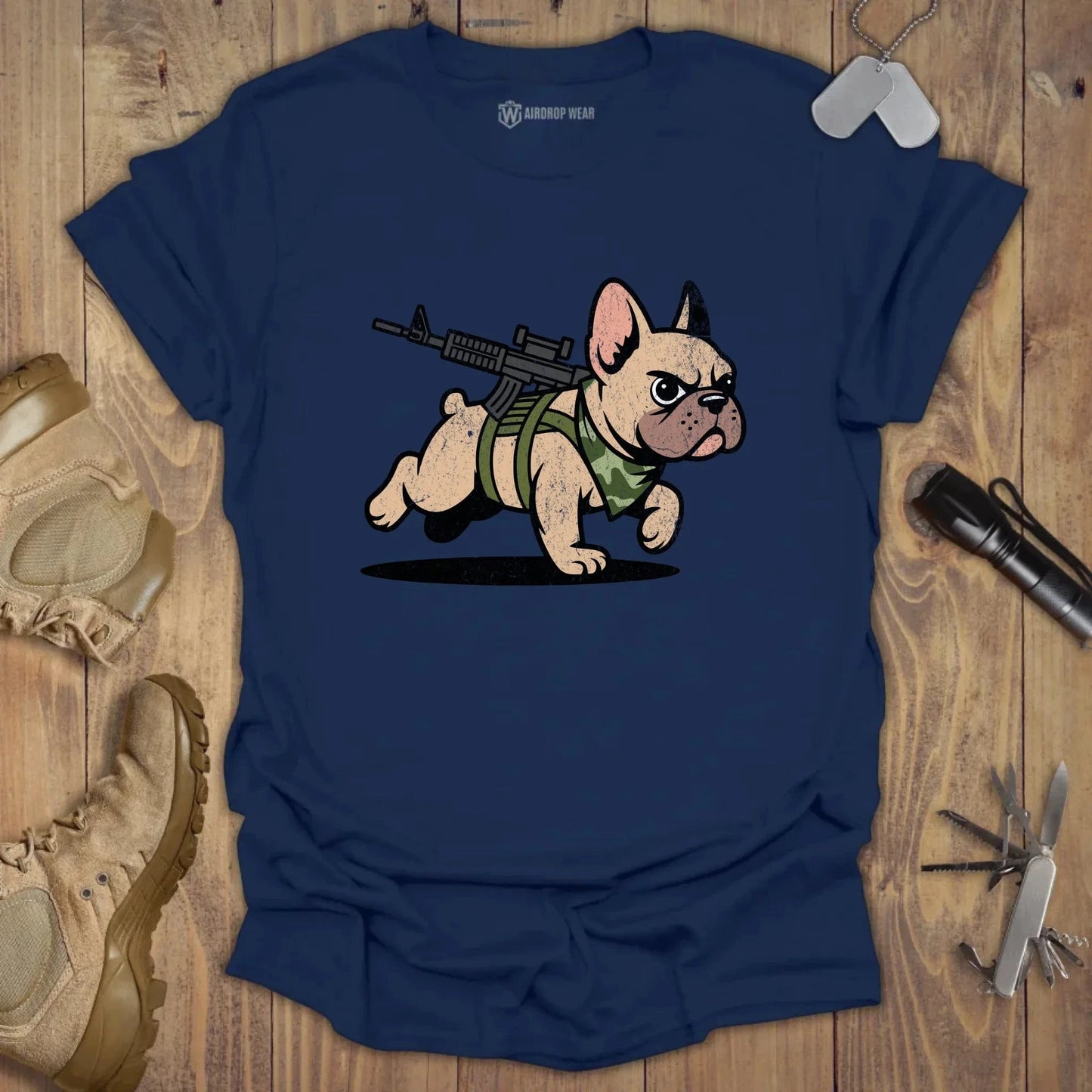 Tactical Frenchie T-shirt Navy