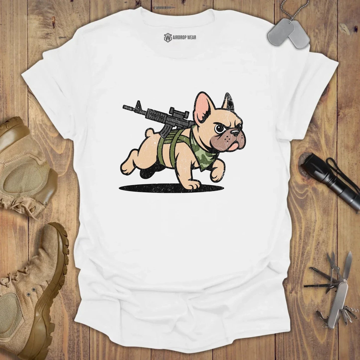 Tactical Frenchie T-shirt White