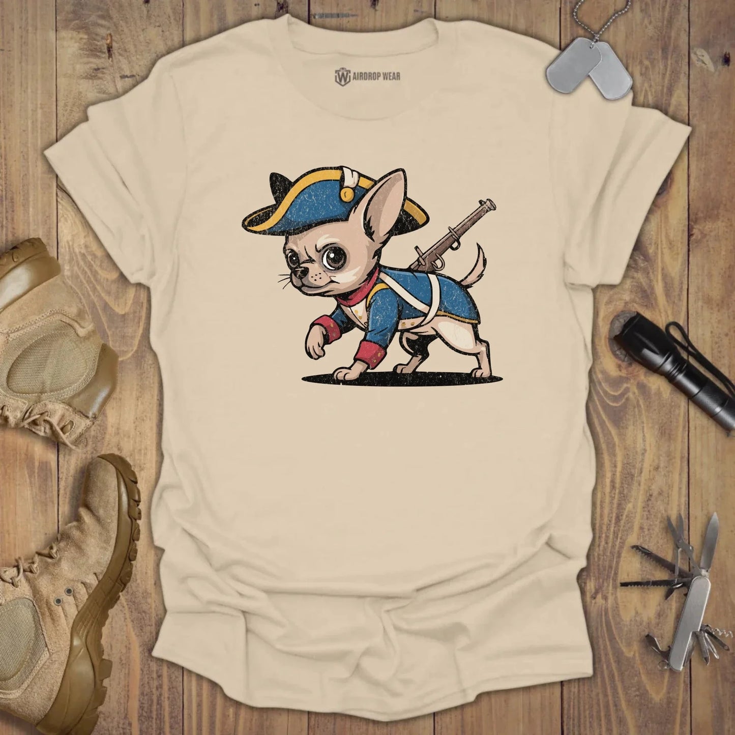 1776 Chihuahua T-shirt Sand