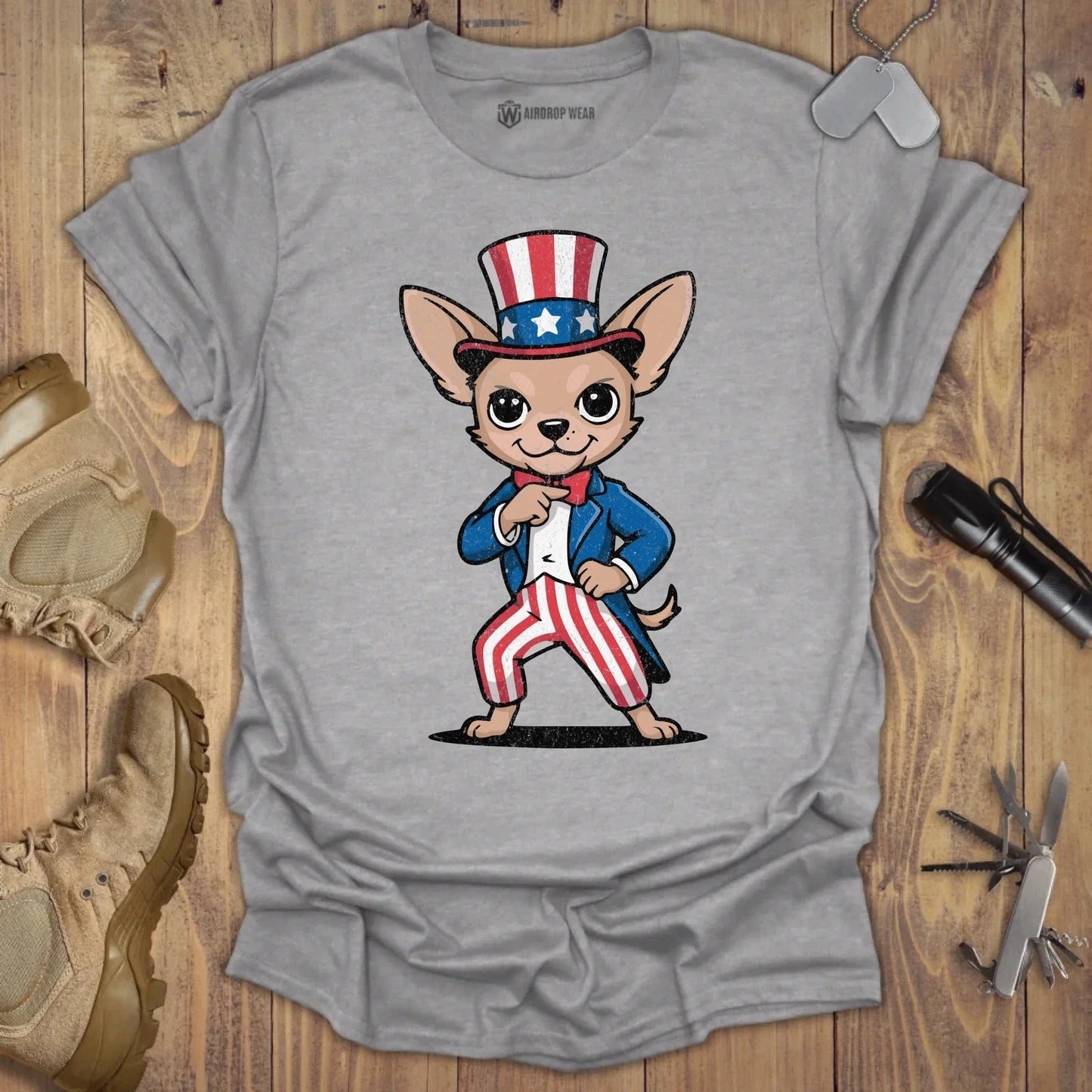 I Want You Chihuahua T-shirt Sport Grey