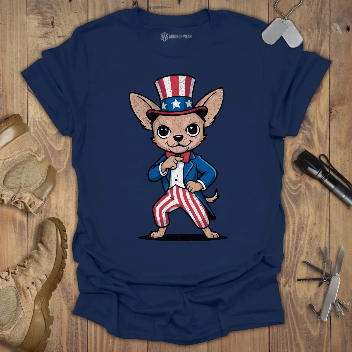 I Want You Chihuahua T-shirt Navy