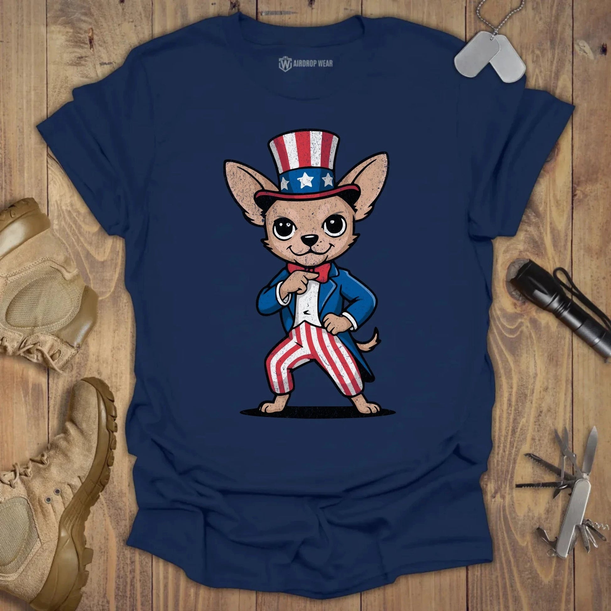 I Want You Chihuahua T-shirt Navy
