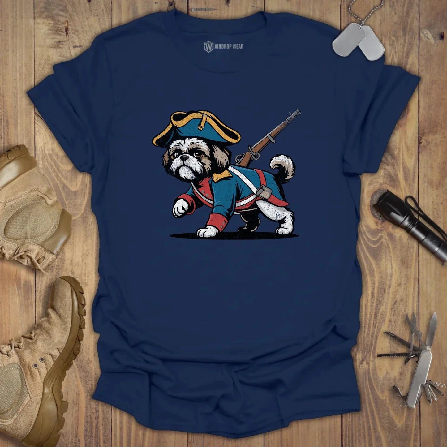 1776 Shih Tzu T-shirt Navy