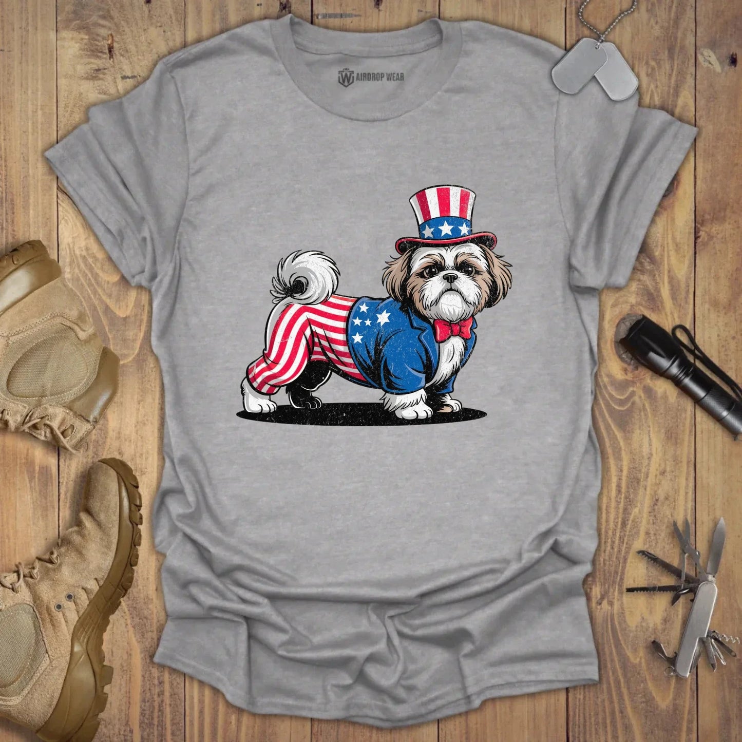 Uncle Shih Tzu T-shirt Sport Grey