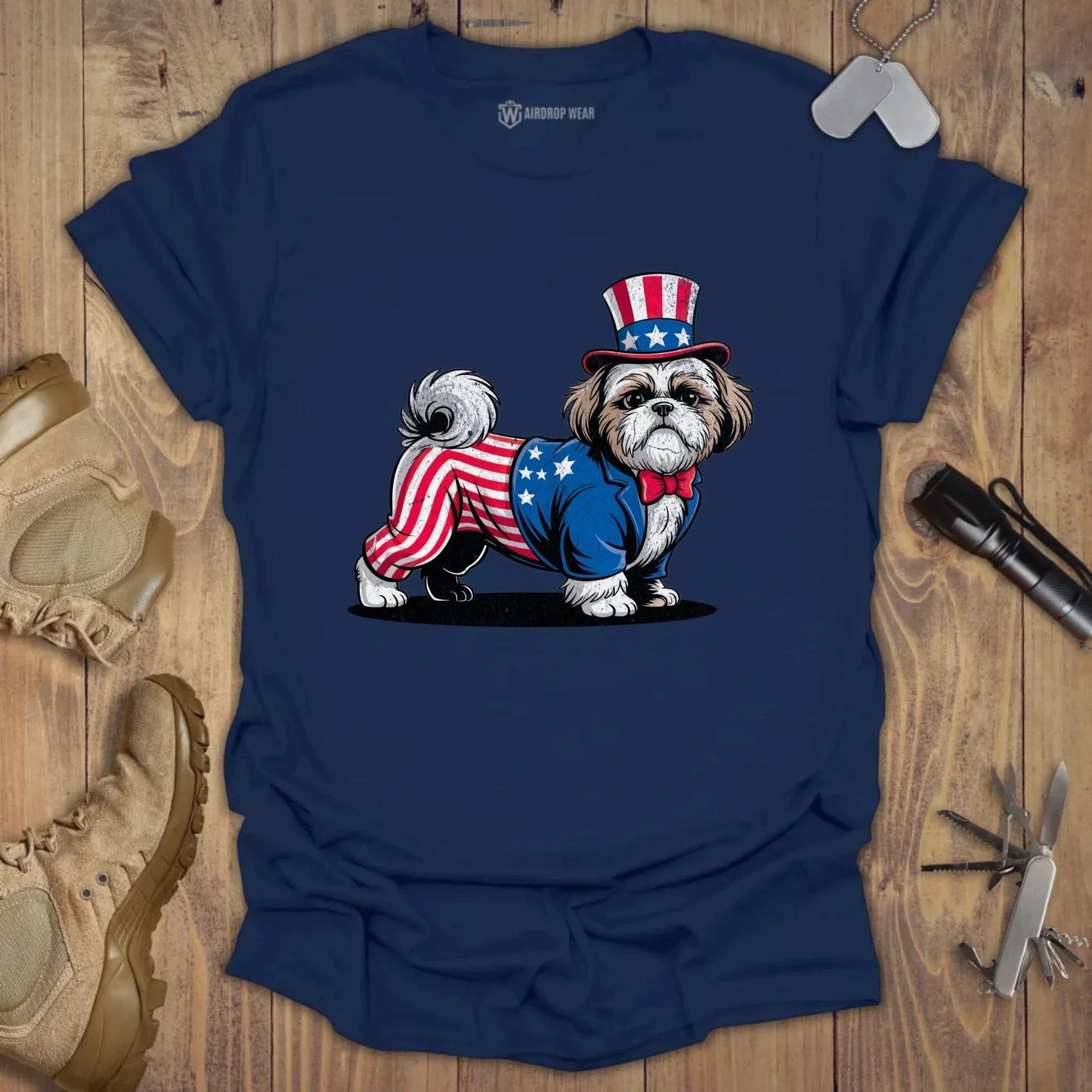 Uncle Shih Tzu T-shirt Navy